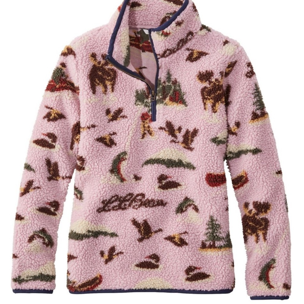 LL Bean Signature Sherpa Fleece Pullover S